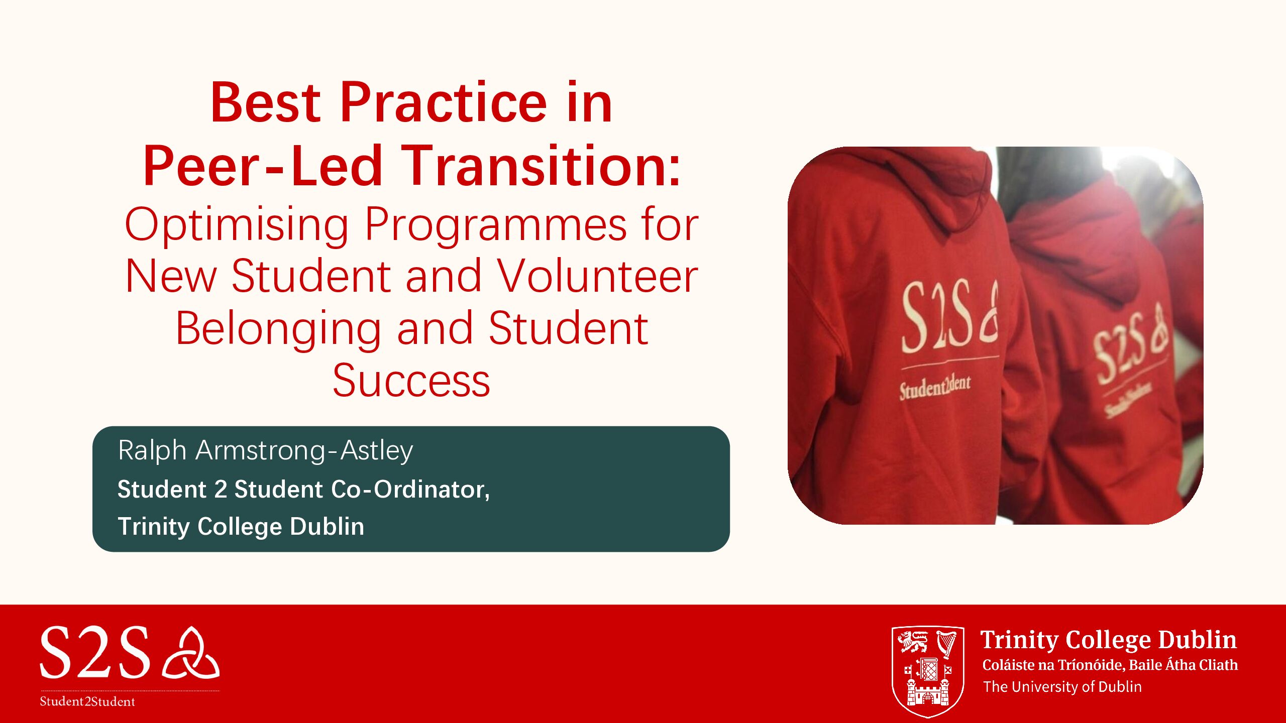 Best Practice Peer Led Transition