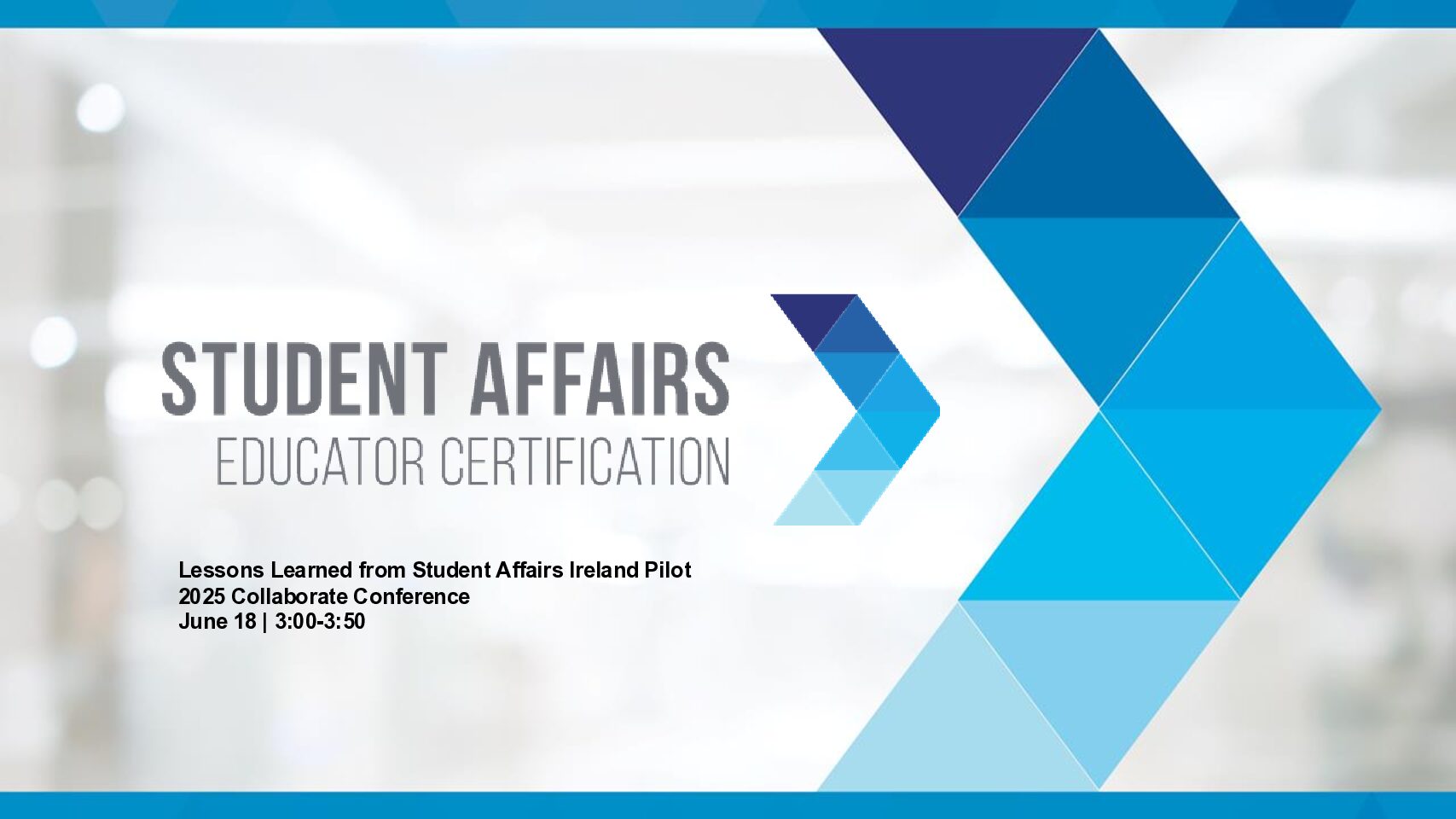 Student Affairs Educator Certification SAI Pilot