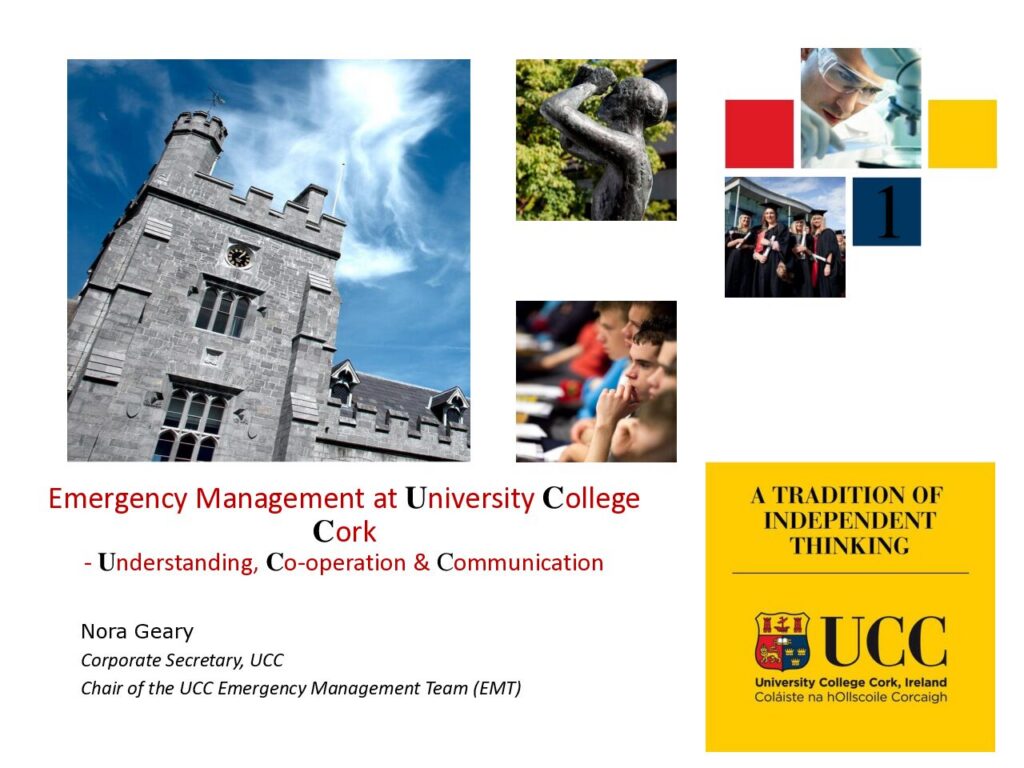 Emergency Responses in UCC _NG keynote address to SAI conference FINAL PRESENTATION