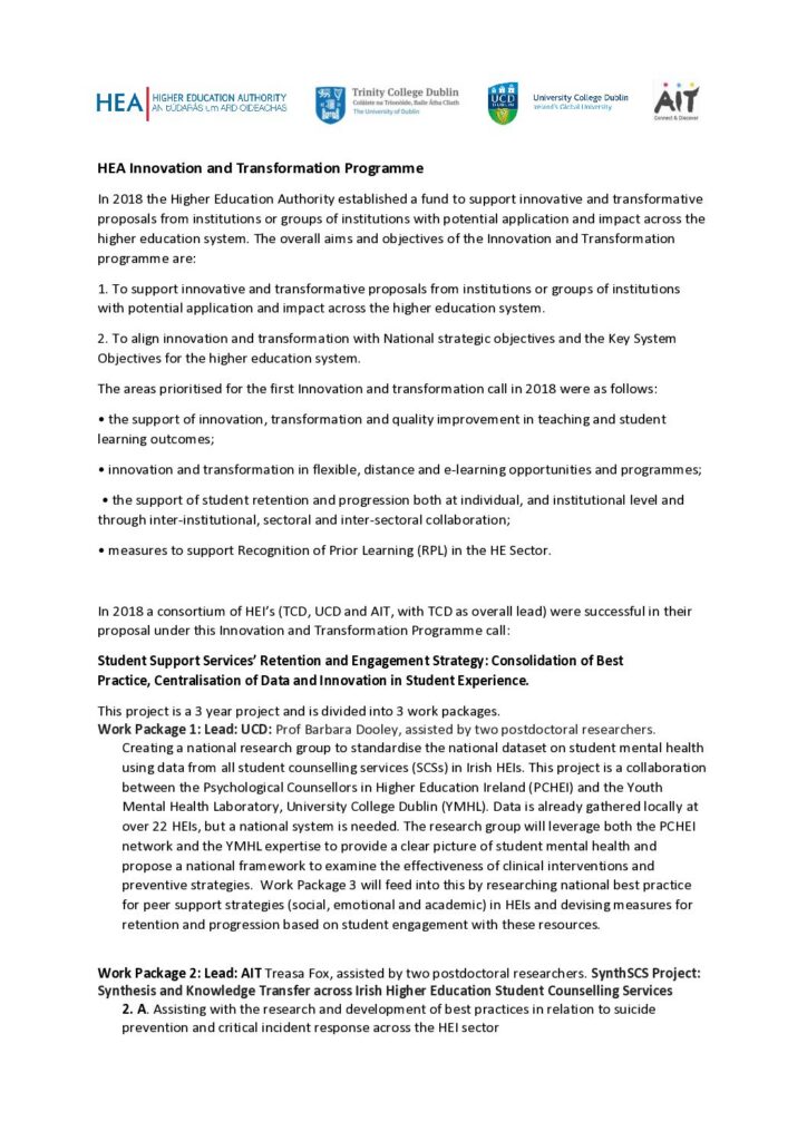 Innovation and Transformation Programme Info for SAI