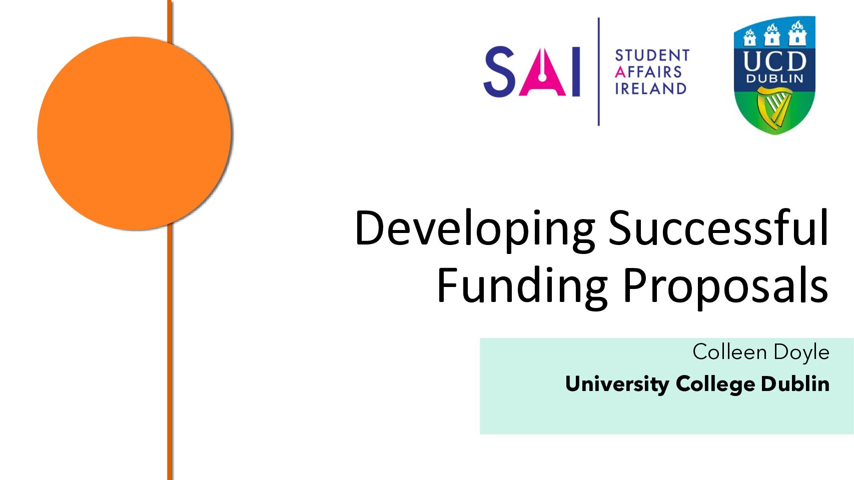 Developing Successful Funding Proposals